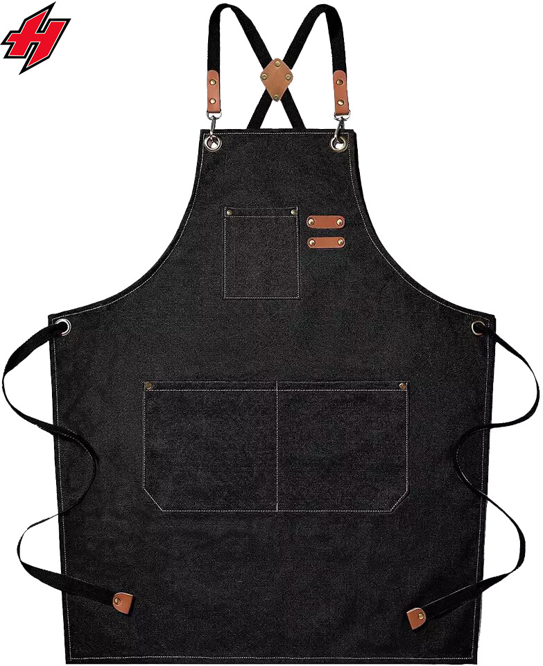 2023 Waterproof Heavy Duty Professional Hairdresser Barber PU Leather Haircutting Aprons Multi-purpose Salon Apron