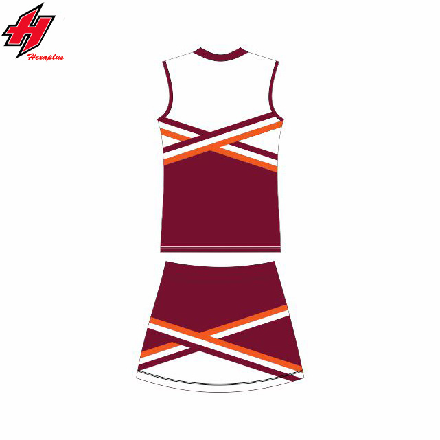 blank cheerleading uniforms Full Sublimated youth cheerleader uniforms Latest design  Red Cheerleading Uniforms Dress