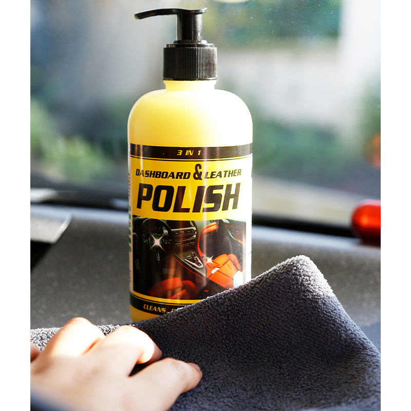 Car Care Product 3 in 1 Dashboard & Leather Polish for Car Interior Made Up of PVC PU ABS Soft and Supple Feel