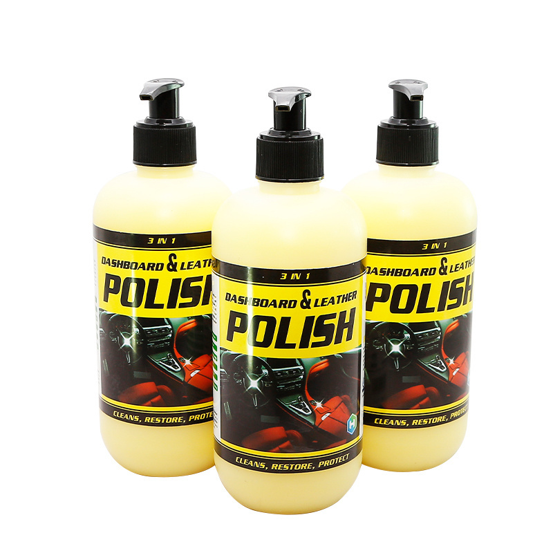 Car Care Product 3 in 1 Dashboard & Leather Polish for Car Interior Made Up of PVC PU ABS Soft and Supple Feel