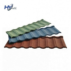 Construction Building Materials Zinc Color Coated Corrugated Stone Metal Roofing Sheet Tile