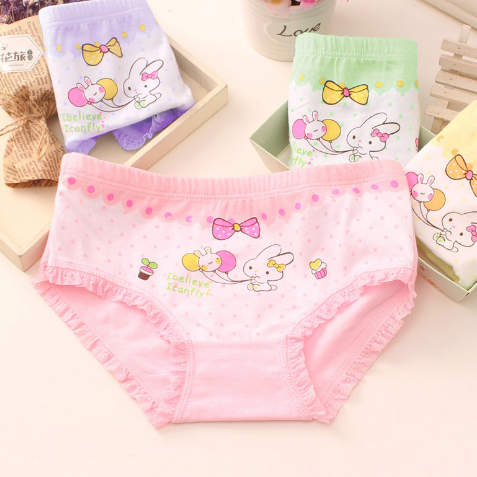 5 Pieces/lot Design Children's Girls Panties Cotton Soft Pretty Cartoon Child Underwear for Girls Kids Boxer Panties Breathable