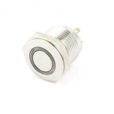 Metal off/on 16mm momentary push button switch/Touch switch With LED Metal Flush 16mm Momentary Push Button Switch Pcb Mounting