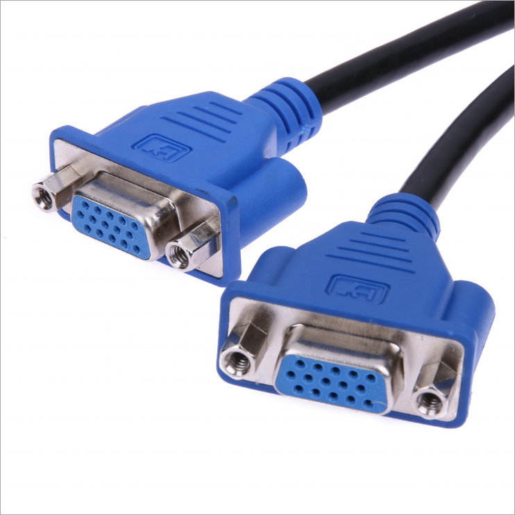 Hot Sale DMS-59 59Pin DVI Male to Dual VGA 15Pin Female Splitter Adapter Cable For Monitor TV Projector Computer