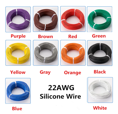 Super Soft High Flexible Silicone Cable Wire gauge 6 8 10 12 14 16 18 20 22 24 AWG  heat resistant silicone cable