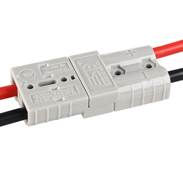 Factory Price 50A Battery Connector 2Pin Terminal with Cable For Lithium Battery Forklift Connector Plug With Car Power Wire