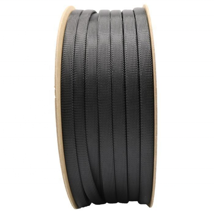 10mm expandable PET Black cable management sleeves Braided nylon cable protection Sleeves