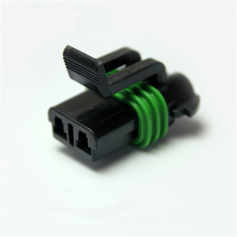 Delphi 2 pin female PA66 connector DJ7024Y-1.5-21 with terminal wire seal secondary clip for car wire harness