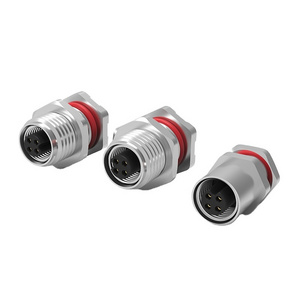 M5 4pin Wire Type Female IP67 Waterproof Connector For Lighting and Machine Vision