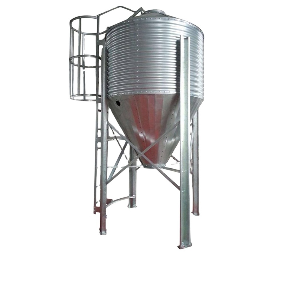 corrugated galvanized steel 10-50 ton small silo for pig chicken poultry feed