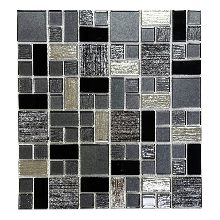 art decorative beveled mirror bohemian crystal foil glass mix diamond backsplash wall mosaic tile