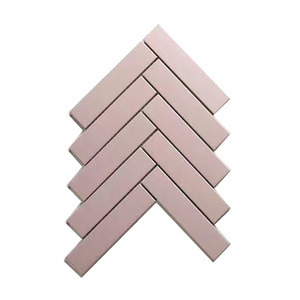 kitchen glass China peel and stick backsplash Herringbone Wall Tile Ceramic Mosaic