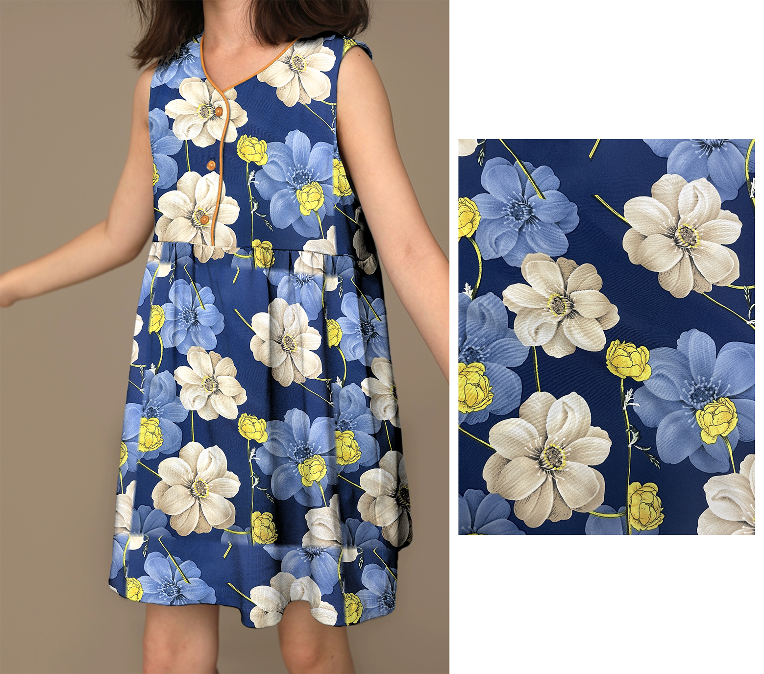 Jacquard mesh, four-sided pop floral pattern, lightweight, breathable printed garment fabric