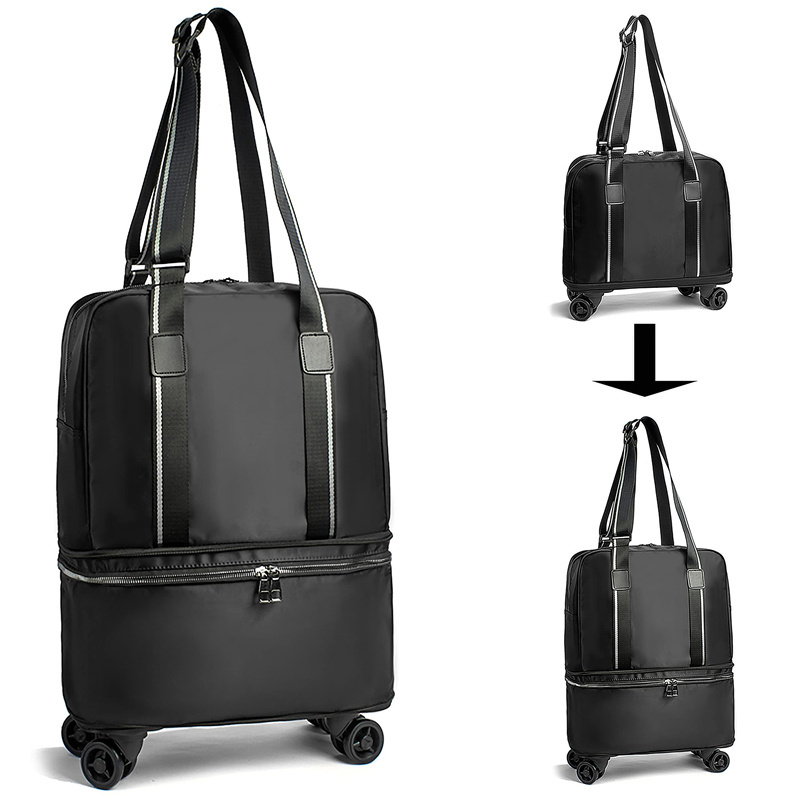 Lightweight Luggages with 360 Detachable Rolling Spinner Wheel Duffel Bags Expandable Foldable Suitcase Luggage Rolling Bags