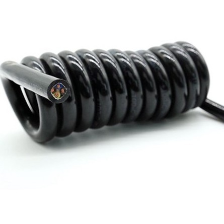 2 /3 /4 /5 / 6 / 7 core PVC/PU twisted spiral coiled cable flexible electric cable wire 2.5mm cord 10 core pure copper cable