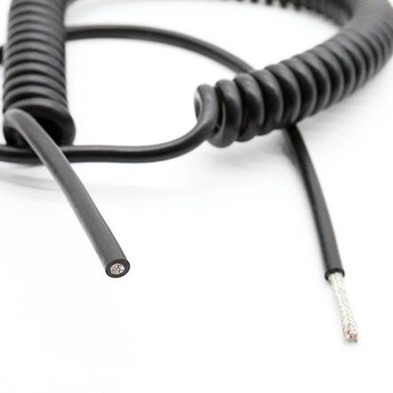 2 /3 /4 /5 / 6 / 7 core PVC/PU twisted spiral coiled cable flexible electric cable wire 2.5mm cord 10 core pure copper cable