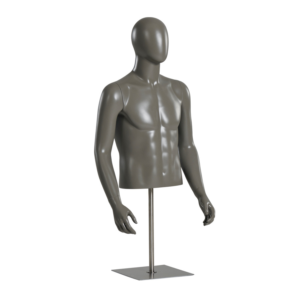 Wholesale Fiberglass Cheap Fashion Upper Half Body Mannequin Man