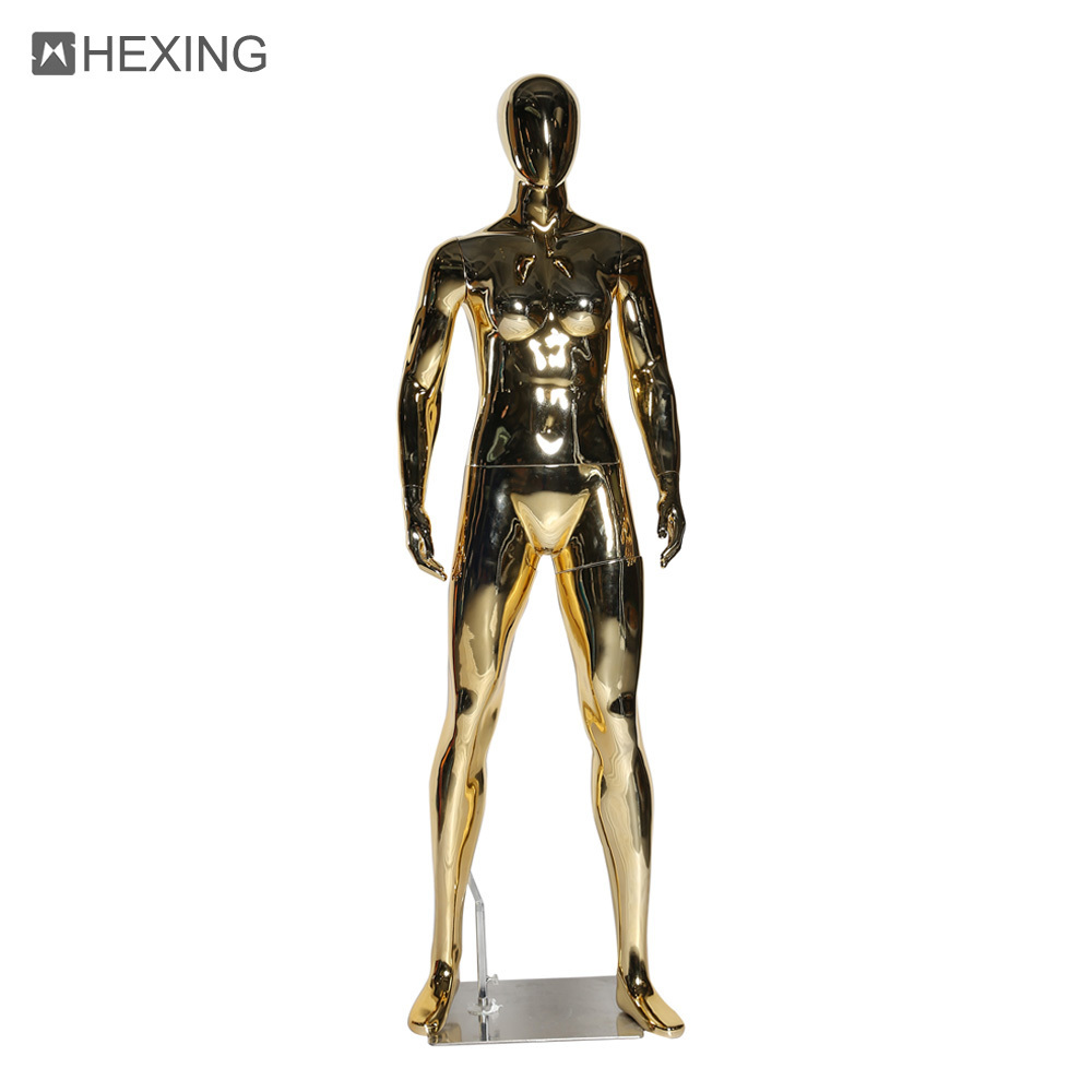 Fashional Electroplating Female Stand Display Gold Mannequin