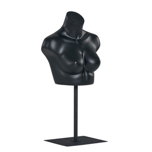 Matte Black Bra Display Headless Female Torso Mannequin