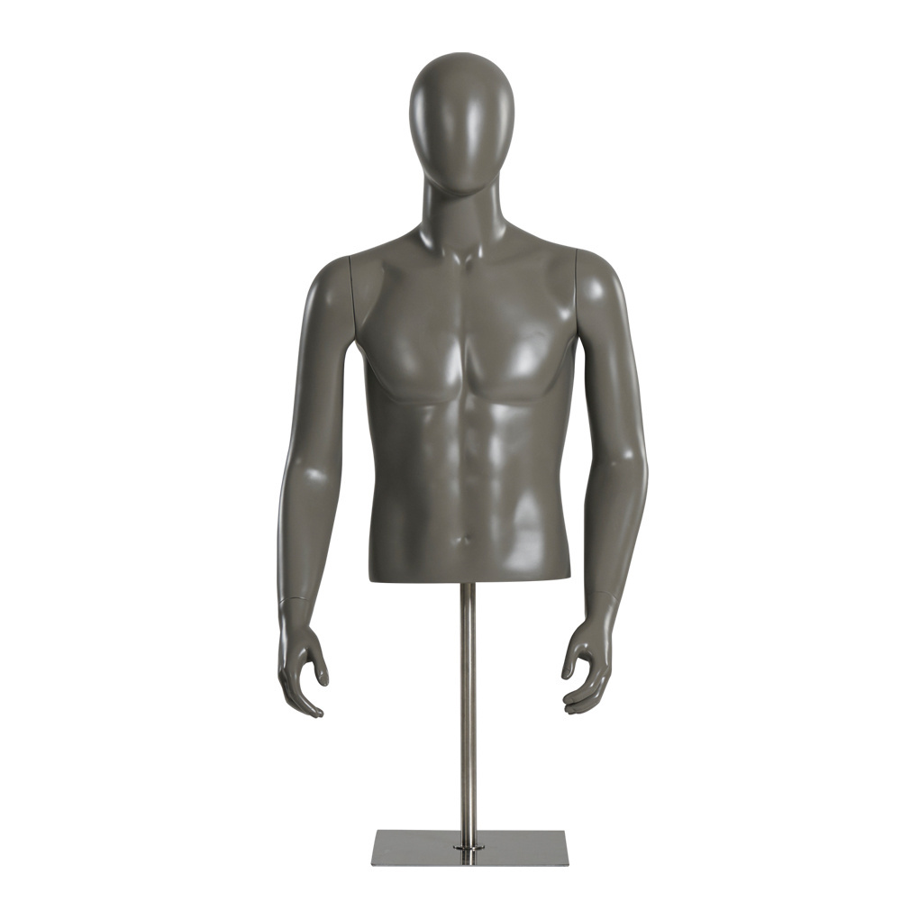 Wholesale Fiberglass Cheap Fashion Upper Half Body Mannequin Man