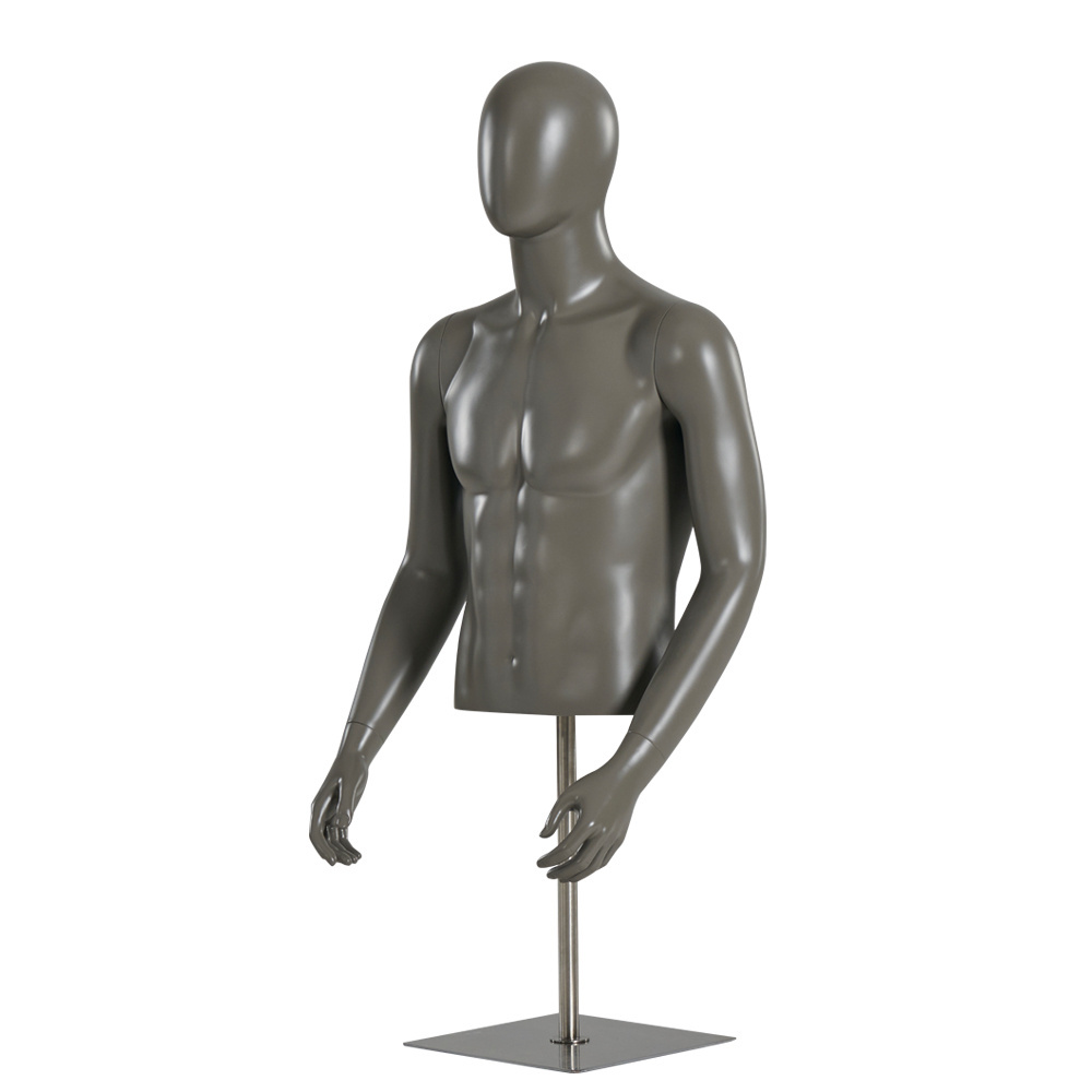 Wholesale Fiberglass Cheap Fashion Upper Half Body Mannequin Man