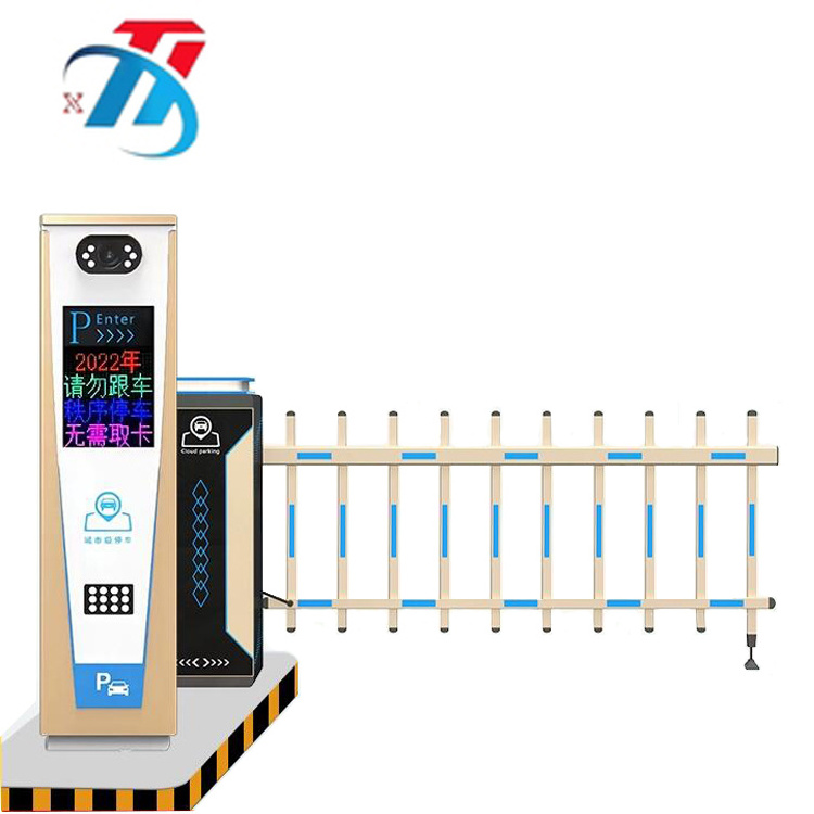 RFID parking lot license plate recognition fence gate traffic guardrail barrier used metal traffic crowd control barrier