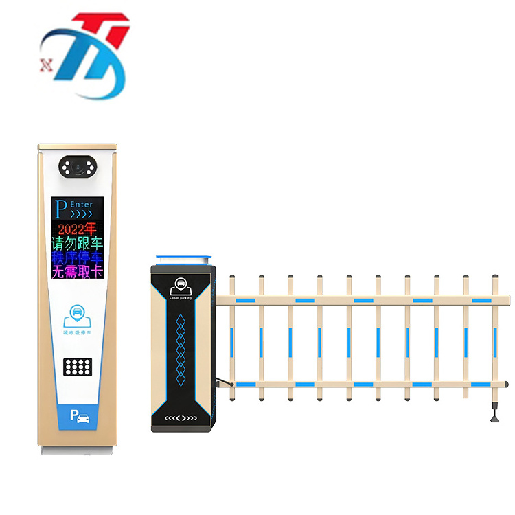 RFID parking lot license plate recognition fence gate traffic guardrail barrier used metal traffic crowd control barrier