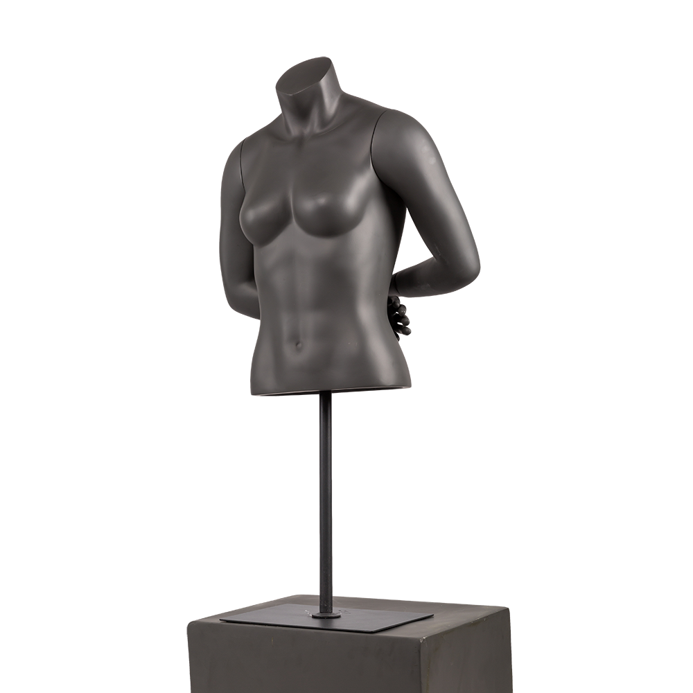 High Quality Clothes Display Half Body Fiberglass Female Mannequin with stand for Sale mannequins white torso