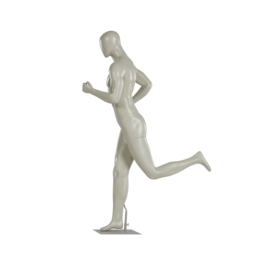 Full Body Golden Chrome Female Mannequin with Egg Head