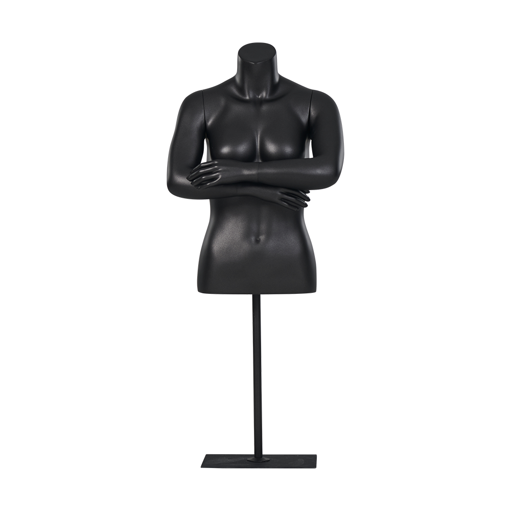 Fashion Display Clothing Plastic Fiberglass Mannequin Stand Mannequins Female Half Body With Head Big Boobs