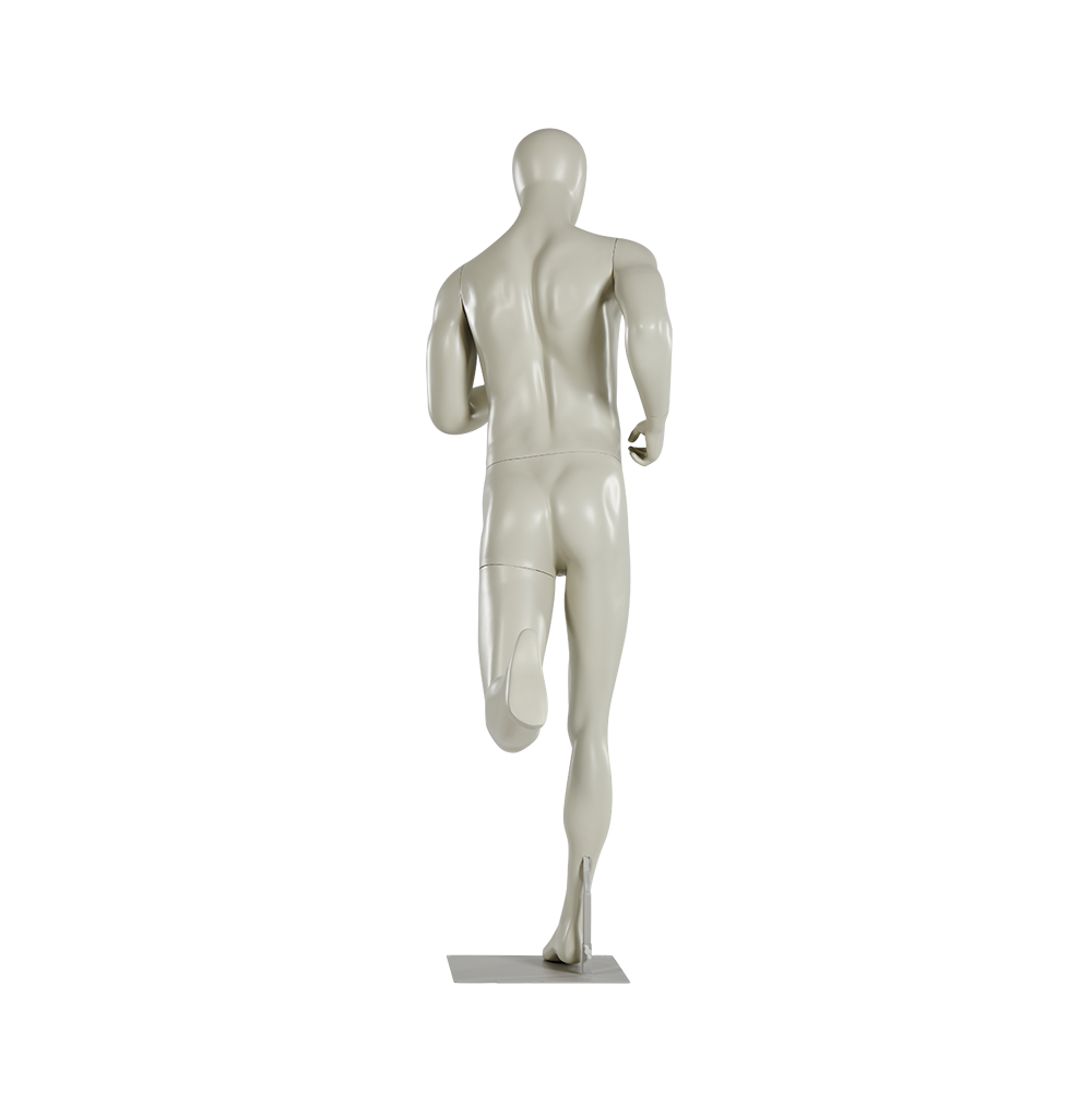 Full Body Golden Chrome Female Mannequin with Egg Head