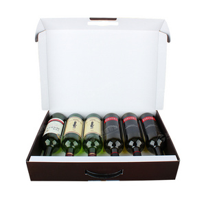 Wholesale Custom Premium Quality Bottle Shipping Corrugated Cardboard Wine Packaging Box with Insert