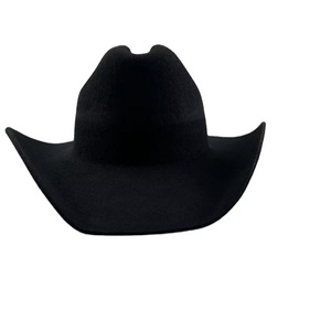 Wholesale high Quality Classic Felt Wide Brim Hat Custom Fashion Solid Color Belt Buckle Western Cowboy Cowgirl Hat