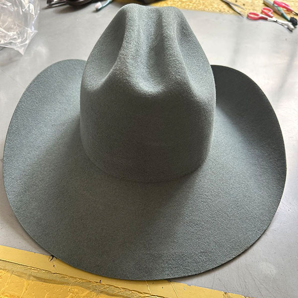 Cowboy 100% Wool Wide Brim Hat Felt With Ribbon