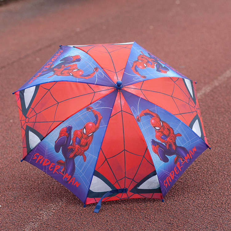 Modern movie hero spider man printed custom rain proof small outdoor boy umbrella