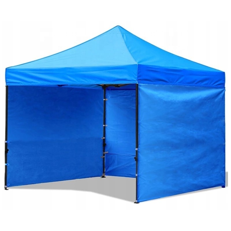 3x3 Large Pvc Coated, 4 Legs Folding Awning Trade Fair Tents Pop Up Gazebos With Sides Screen Heavy Duty Outdoor Business Work