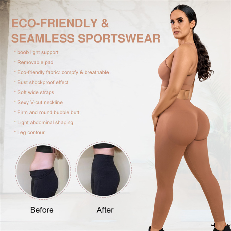 Logo service plus size yoga sets for women seamless gym wear yoga sets fitness yoga wear workout sets for women