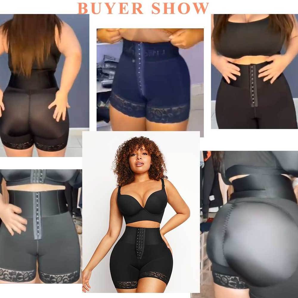 HOT SALE Custom Bbl Shapewear Shorts With Hook Fajas Colombianas Post Surgery High Waist Butt Lifter Women Shapewear Fajas Short