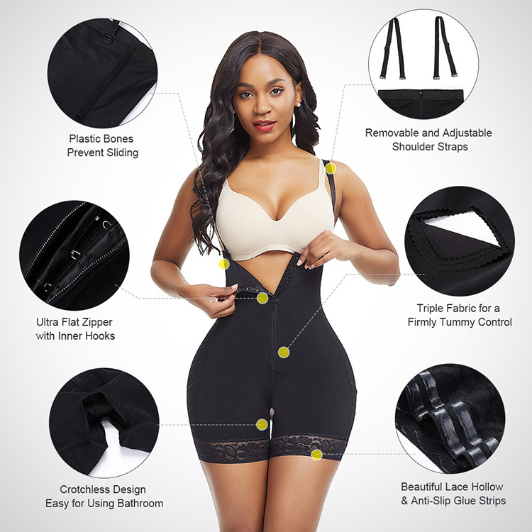 HEXIN Custom Service Full Body Shaper Women Super Control Full Body Thigh Shaper Slimming Shapewear Shaper