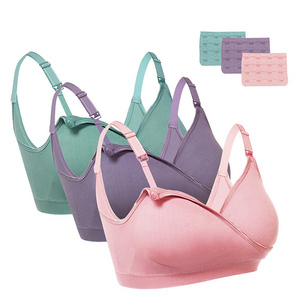 HEXIN High Quality  Wireless  Breastfeeding Free Bra Extenders Seamless Maternity Nursing Bra