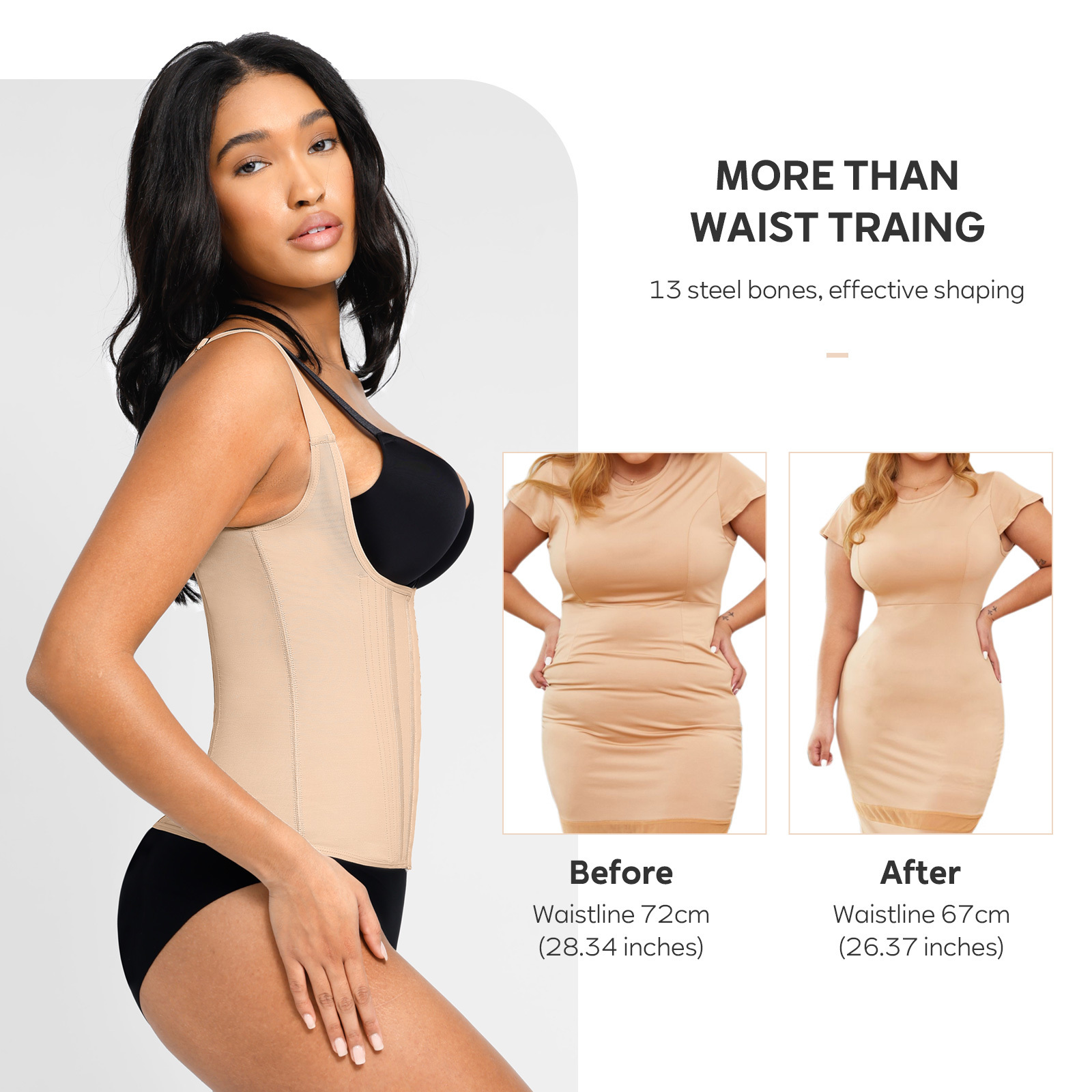 New Design 2024 Adjustable Fitness Gold Hooks Tummy Trimmer Slimming Waist Trainer Corset Vest Body Shaper Colombian Girdles