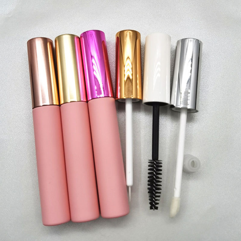 OEM ODM Eyelash Oil Bottles Eyebrow Serum Bottle Shiny Rose Pink Eyelash Serum Tube 3ml Empty Eyeliner Container