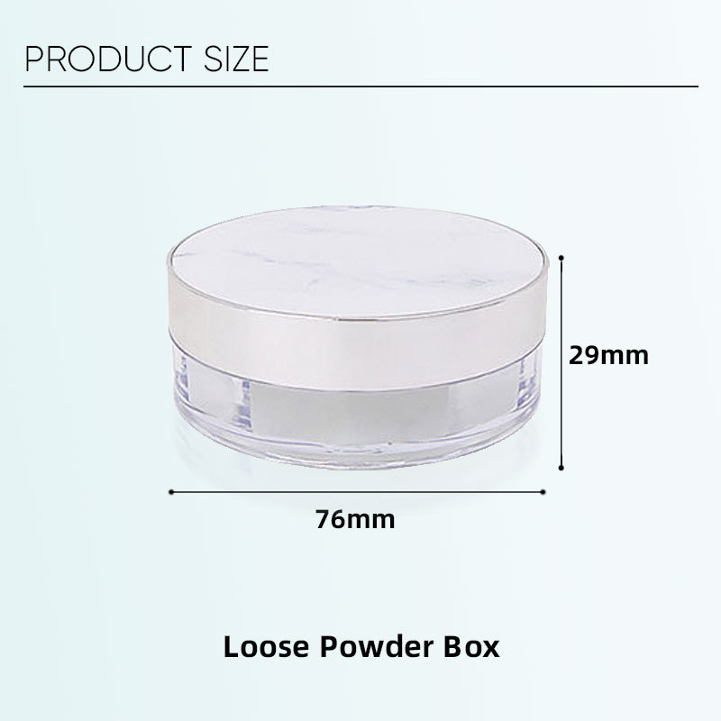 Customizable logo flip cap packaging container with powder puff loose powder containers