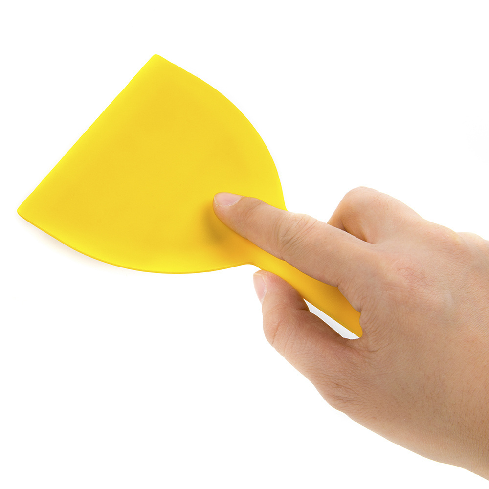 Yellow flexible wall car sticker decal glass window cleaning tools plastic scraper putty knife