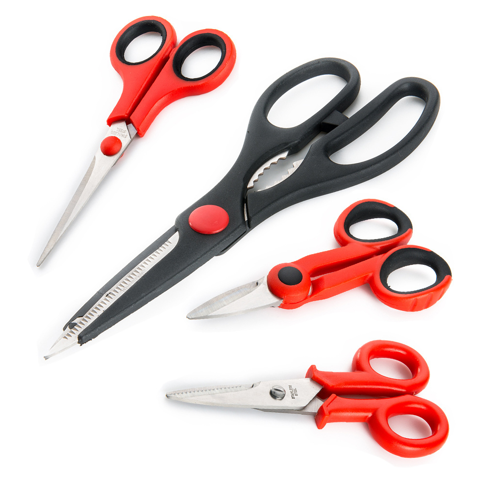 Multifunction Stainless Steel Household School Tailor Sewing Cable Wire Fabric Paper Cutting Electrician Zig Zag Scissor Shear