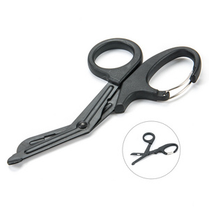 Stainless Steel Nurse Scissors Carabiner Bandage Medical Scissors Trauma Shears