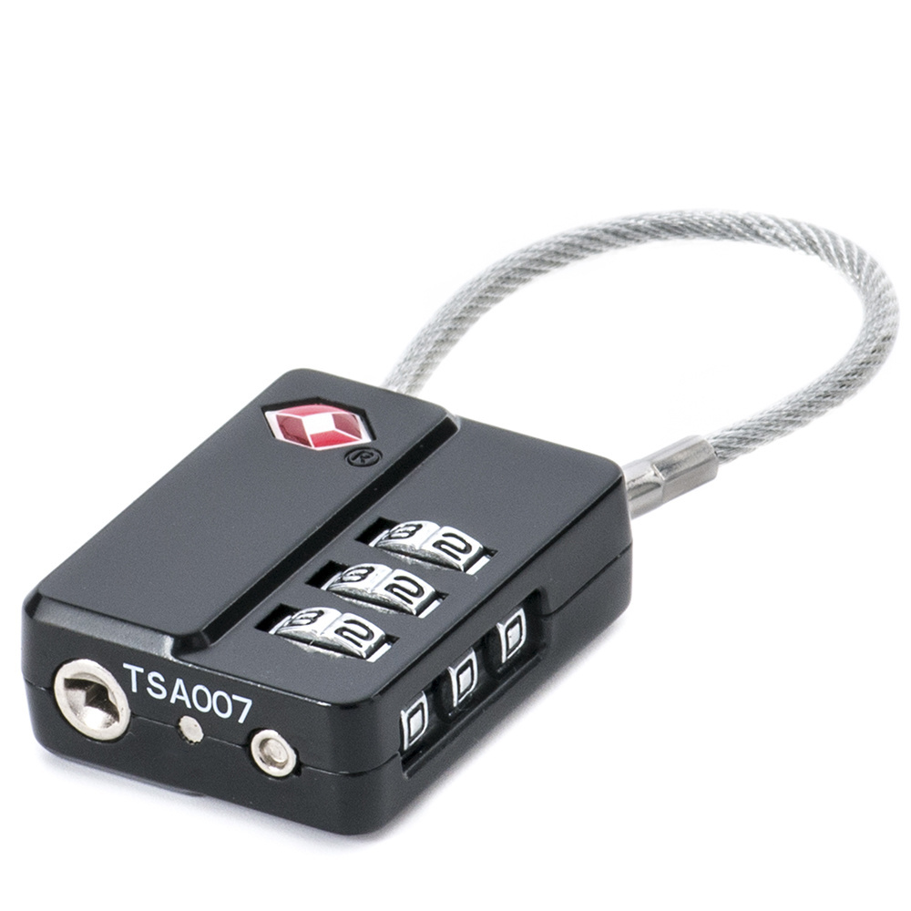 Zinc alloy high security re-settable 3 digit travel safety combination padlock tsa luggage lock