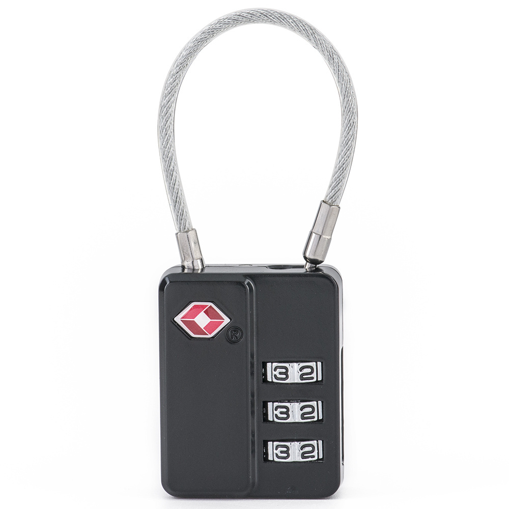 Zinc alloy high security re-settable 3 digit travel safety combination padlock tsa luggage lock