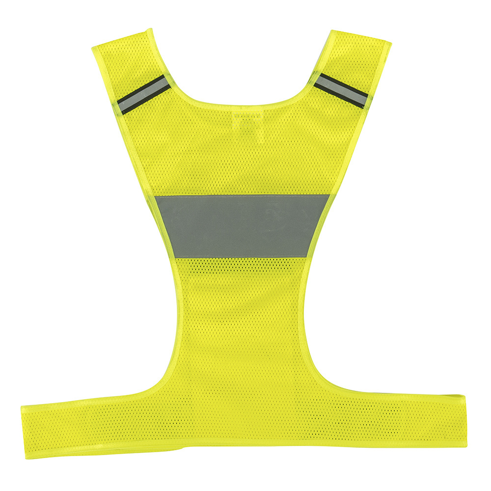 High visibility ultralight adjustable side closure running gear safety reflective vest