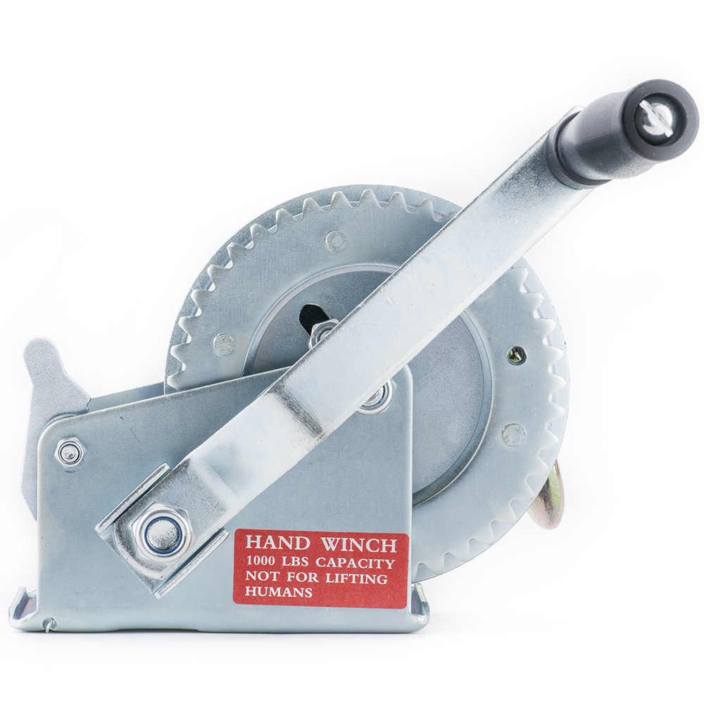 Heavy duty manual RV trailer boat winch with hook crank cable gear winch hand winch